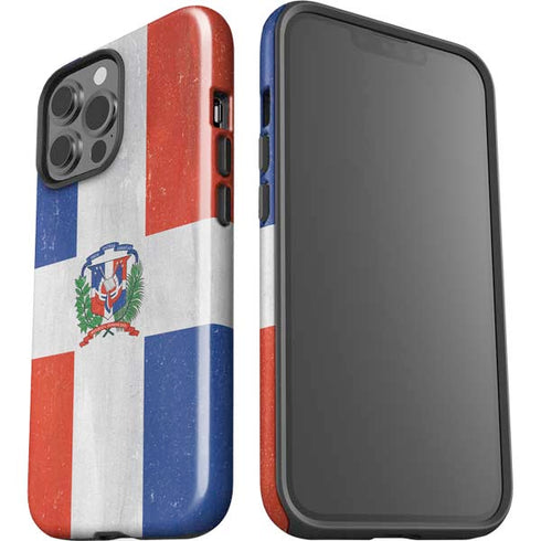 Dominican Republic Flag Distressed iPhone 13 Pro Max Impact Case
